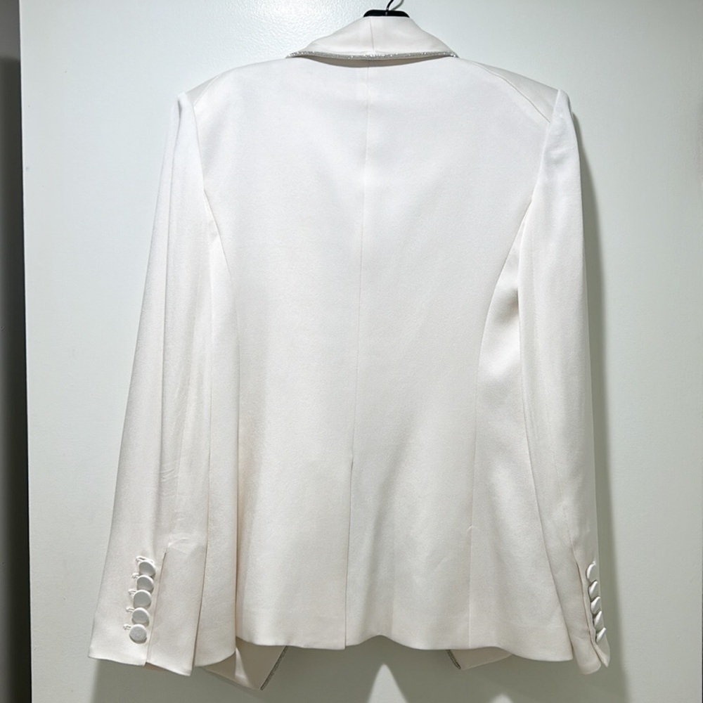 VERONICA BEARD jagger rhinestone dickey jacket in winter white - Picture 9 of 9